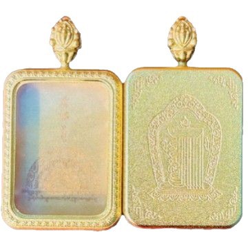 2 × 3 Half Hand-painted Gold Color Gold Wealth Black Wealth Nine Tail Zakiram Pendant Box Gawu Box Thangka Factory