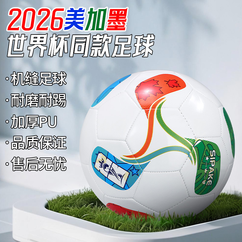 2026 World Cup Football Customized No. 5 Ball School Explosion-Proof No. 4 Pu Leather Game Machine Sewing Football Wholesale Oem