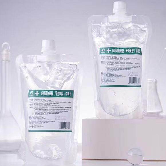Medical antipyretic gel military training cold compress gel light guide gel beauty instrument laser freezing point depilation gel 500g