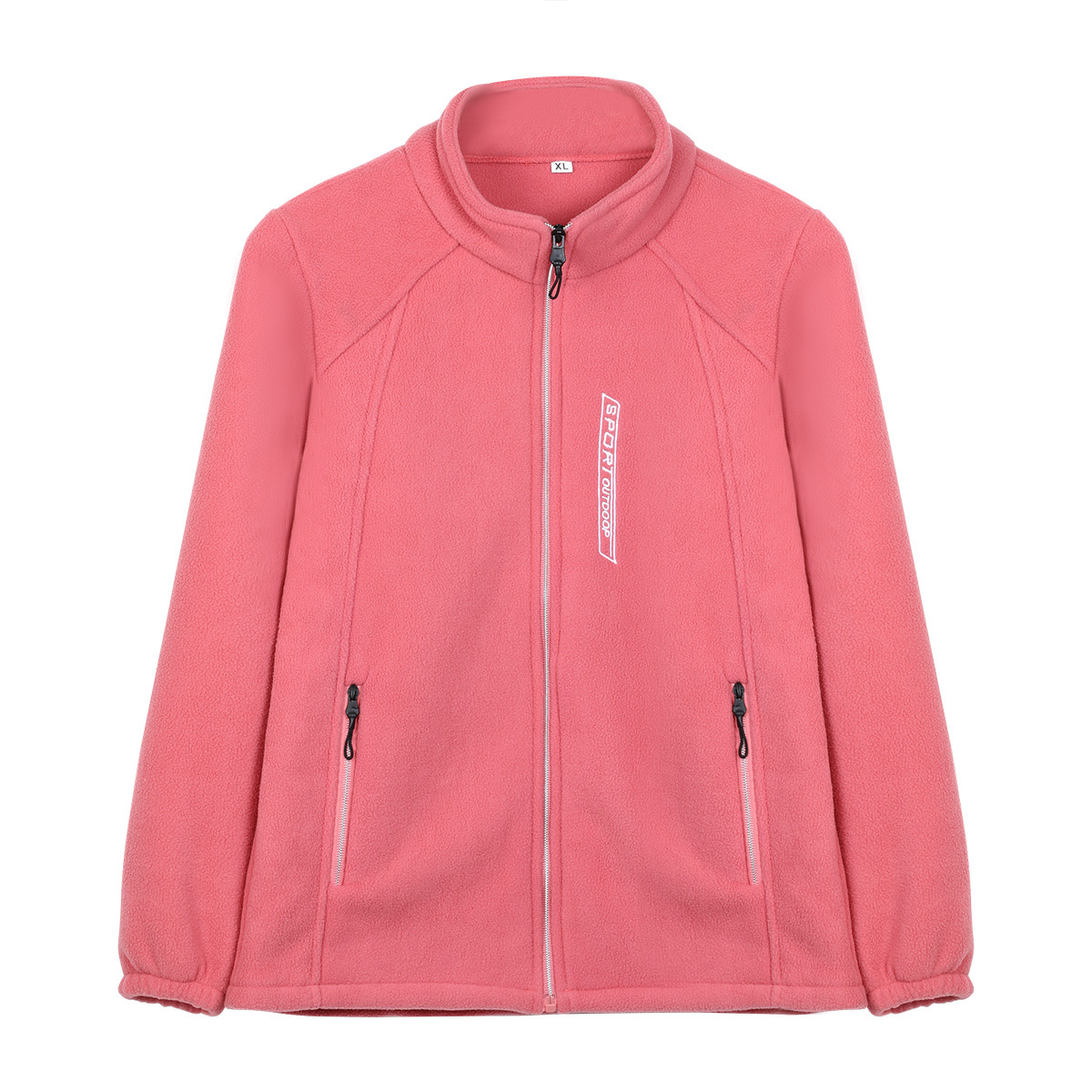 Spring and Autumn Fleece Jacket for Women, Outdoor Warm Breathable Cardigan with Stand Collar, Slimming Fleece Coat, Women's Softshell Jacket Liner
