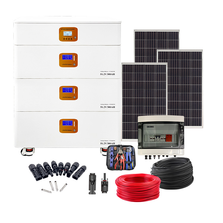 Cross-Border Home 30Kw Solar Power Generation System Stacking Plus Energy Storage Inverter All-In-One Photovoltaic Power Generation Set