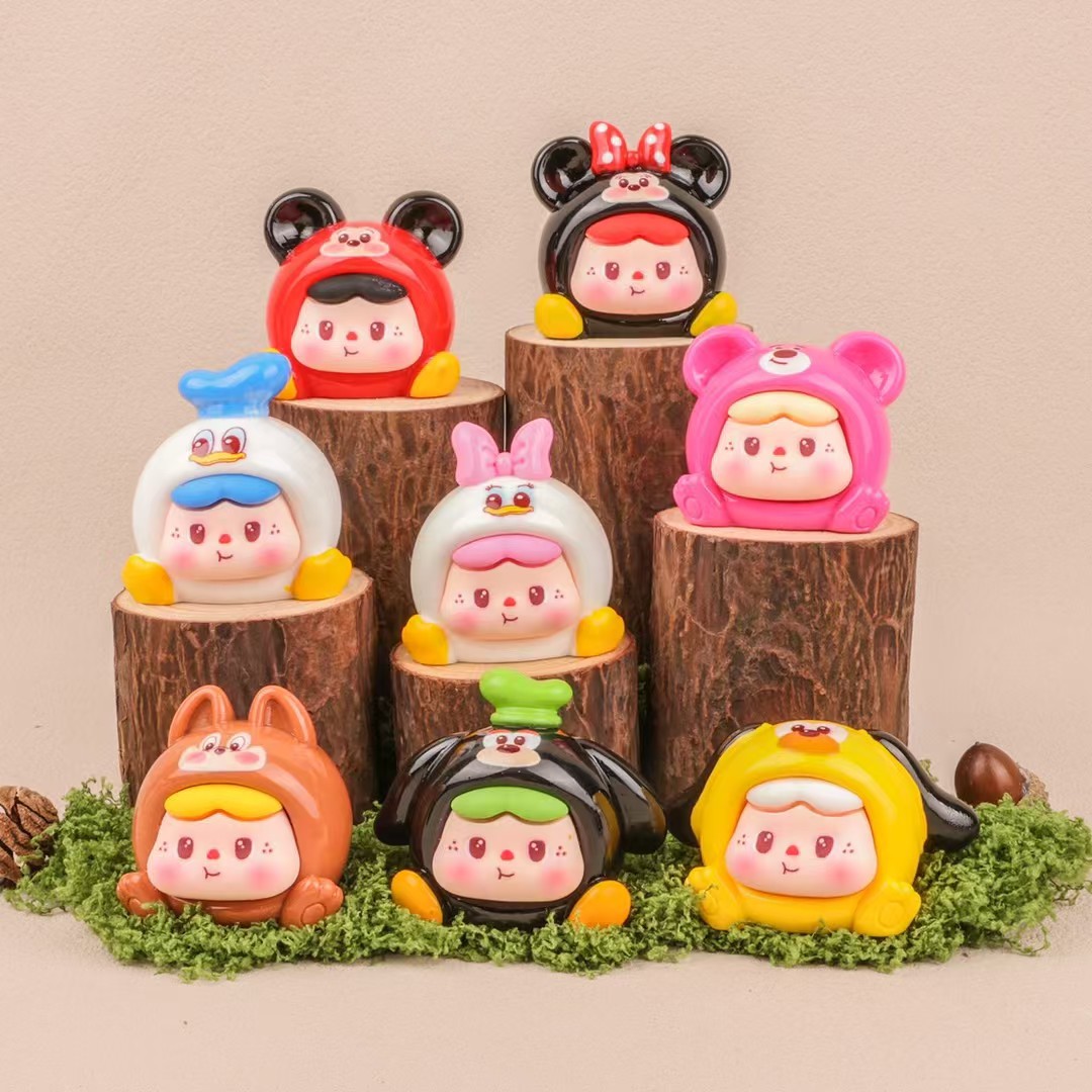New Solid Color Dsn Cute Resin Figurines Trendy Creative Cute Cartoon Accessories Wholesale for Live Streaming