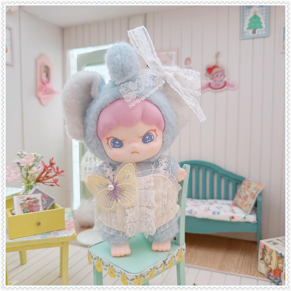 Only Baby Clothes Dora Furry Animal Blind Box Vinyl Plush Pendant Trendy Doll Clothes Suit Skirt