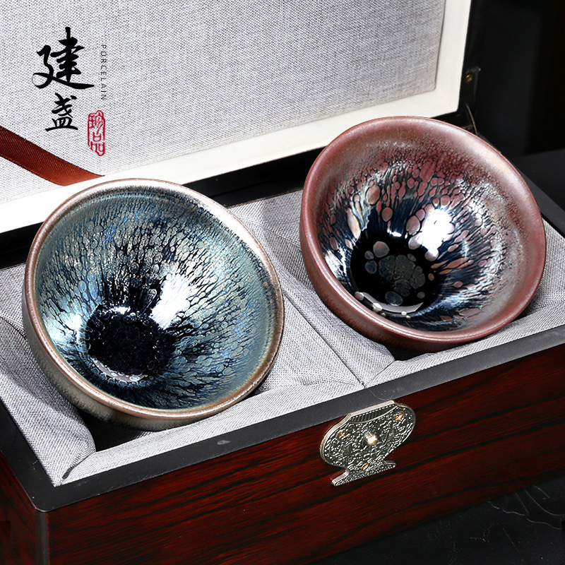 Jianyang Jianzhan Master Cup Tea Cup Hundred Flowers Lamp Kirin Lamp Large Female Lamp Single Ceramic Tea Set Lamp Source