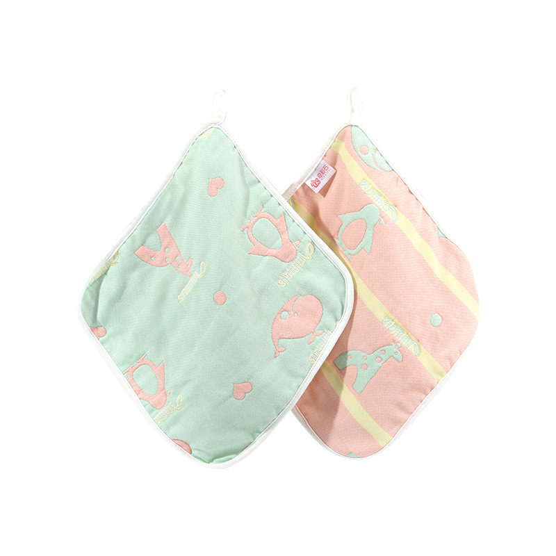 Six-layer cotton gauze baby products towel square handkerchief soft hanging towel wipe mouth towel saliva towel children's towel