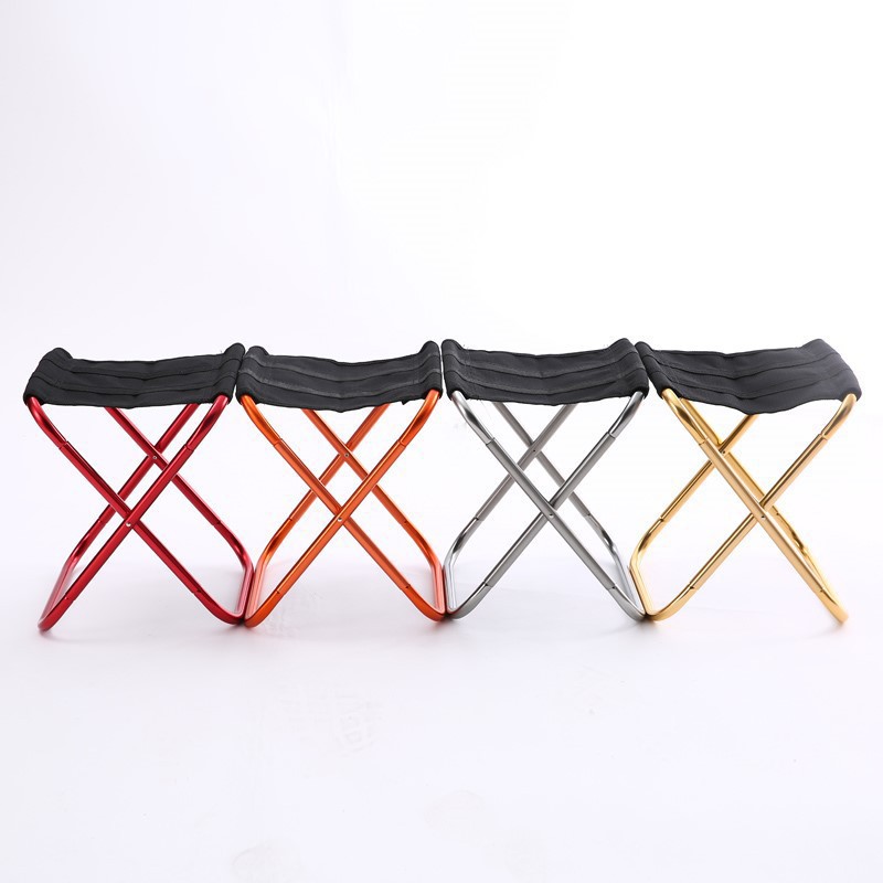 Cross-Border Outdoor Fishing Folding Stool, Mini Folding Stool, Aluminum Alloy Special Folding Chair with Backrest, Folding Chair