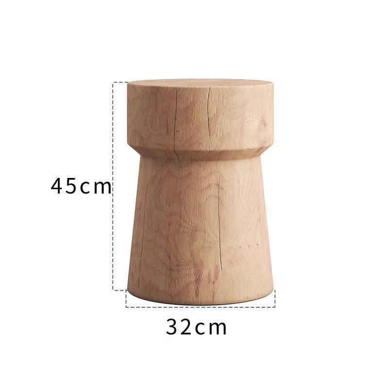 Log Stump Round Ornaments Tree Stump Low Stool Tree Stump Hotel Bedside Table Home Chair Special-Shaped Wooden Stump