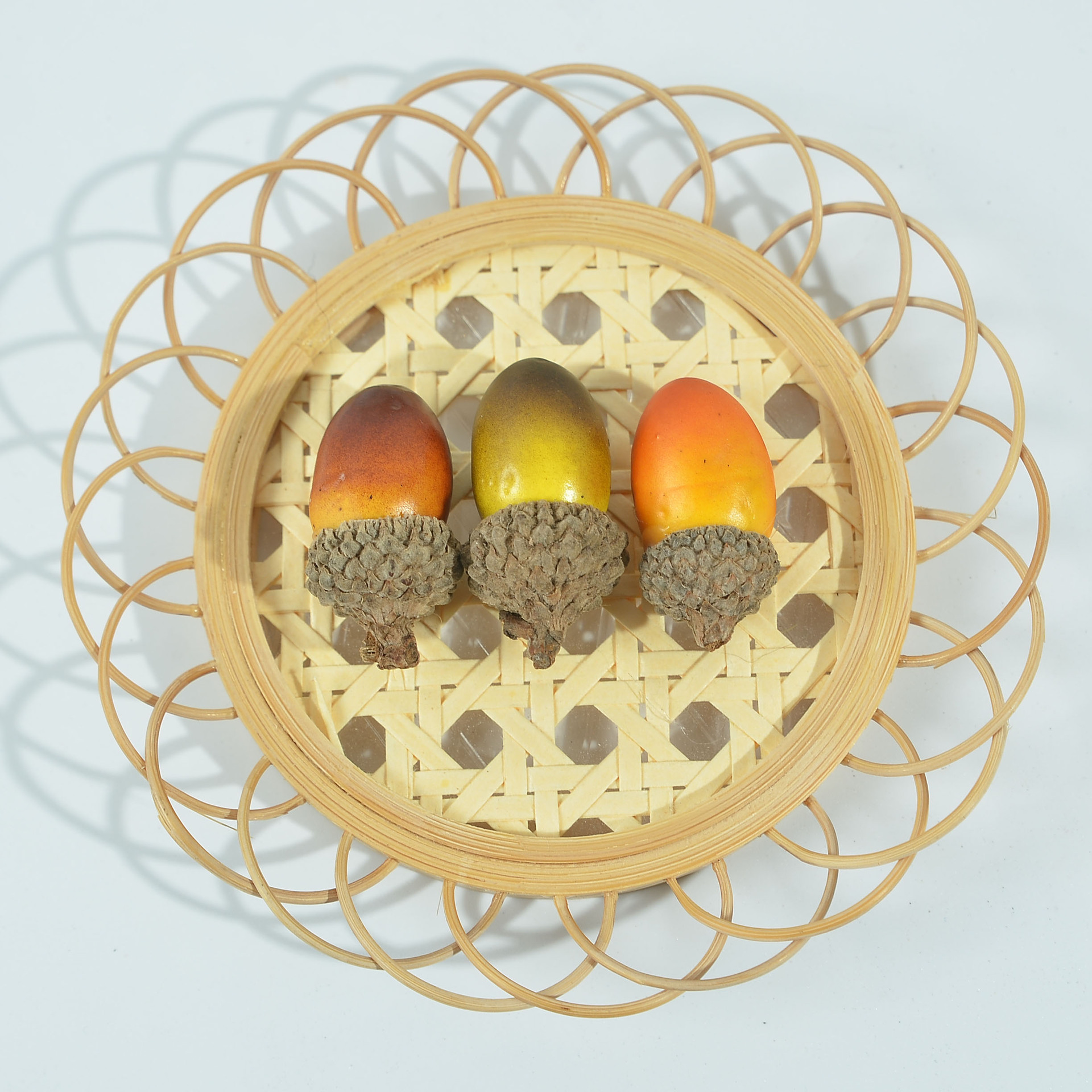 H 3cm Cross-Border Popular Mini Acorn Artificial Flower Fake Foam Fruit Berry Wedding Christmas Tree Decoration Flower Bunch