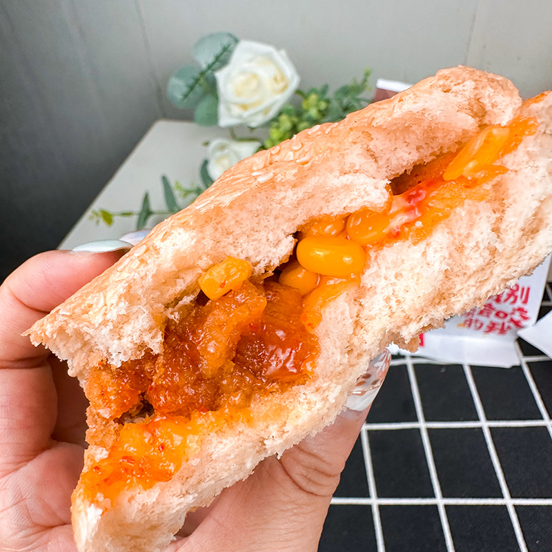 Fuxingfang Chicken Leg Burger Frozen Convenient Breakfast Microwave Heating Instant Wholesale