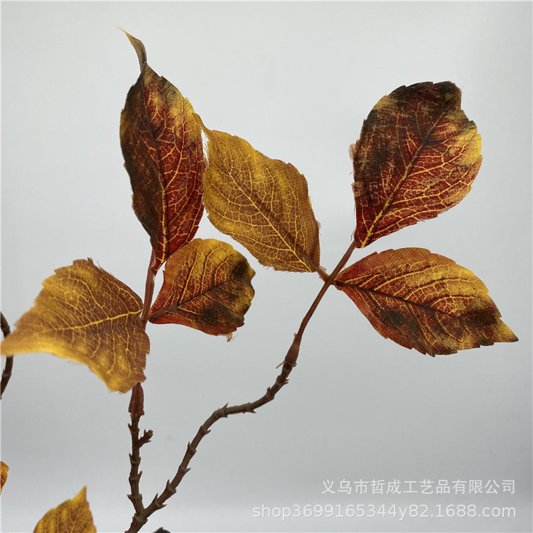 Simulated Flowers and Green Plants, Autumn Paulownia Leaves, Sycamore Leaves, Autumn Color Leaves, Soft Decoration, Atmospheric Scene Layout