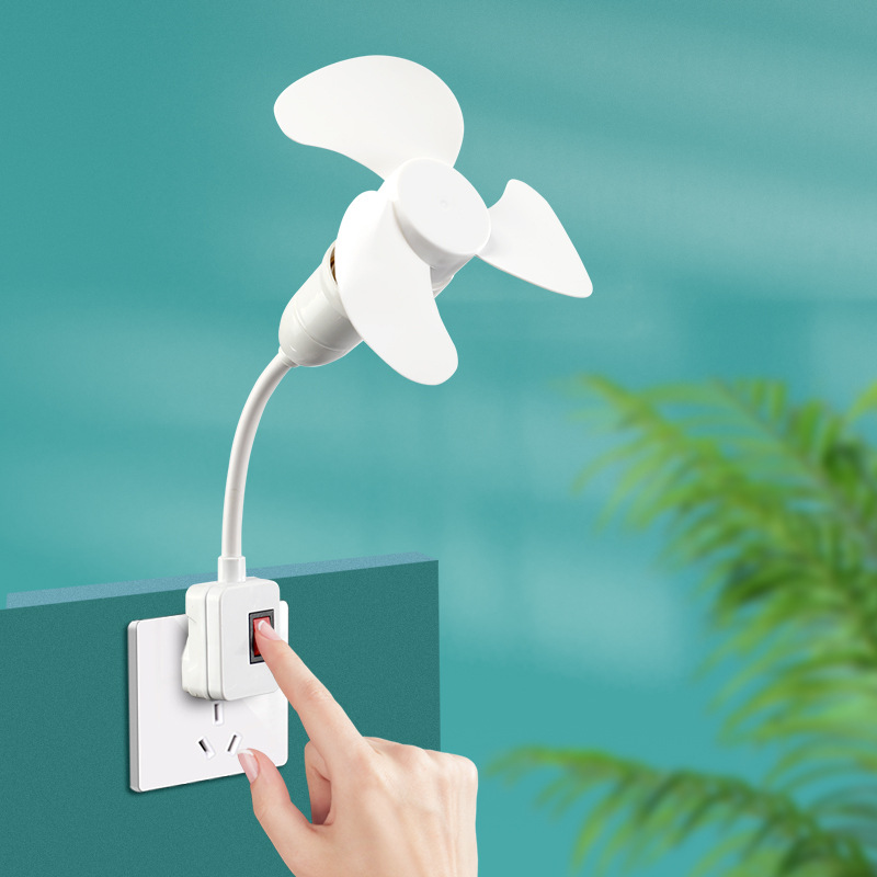 Small cyclone socket fan household portable creative lamp socket fan brushless motor small fan cross-border explosions