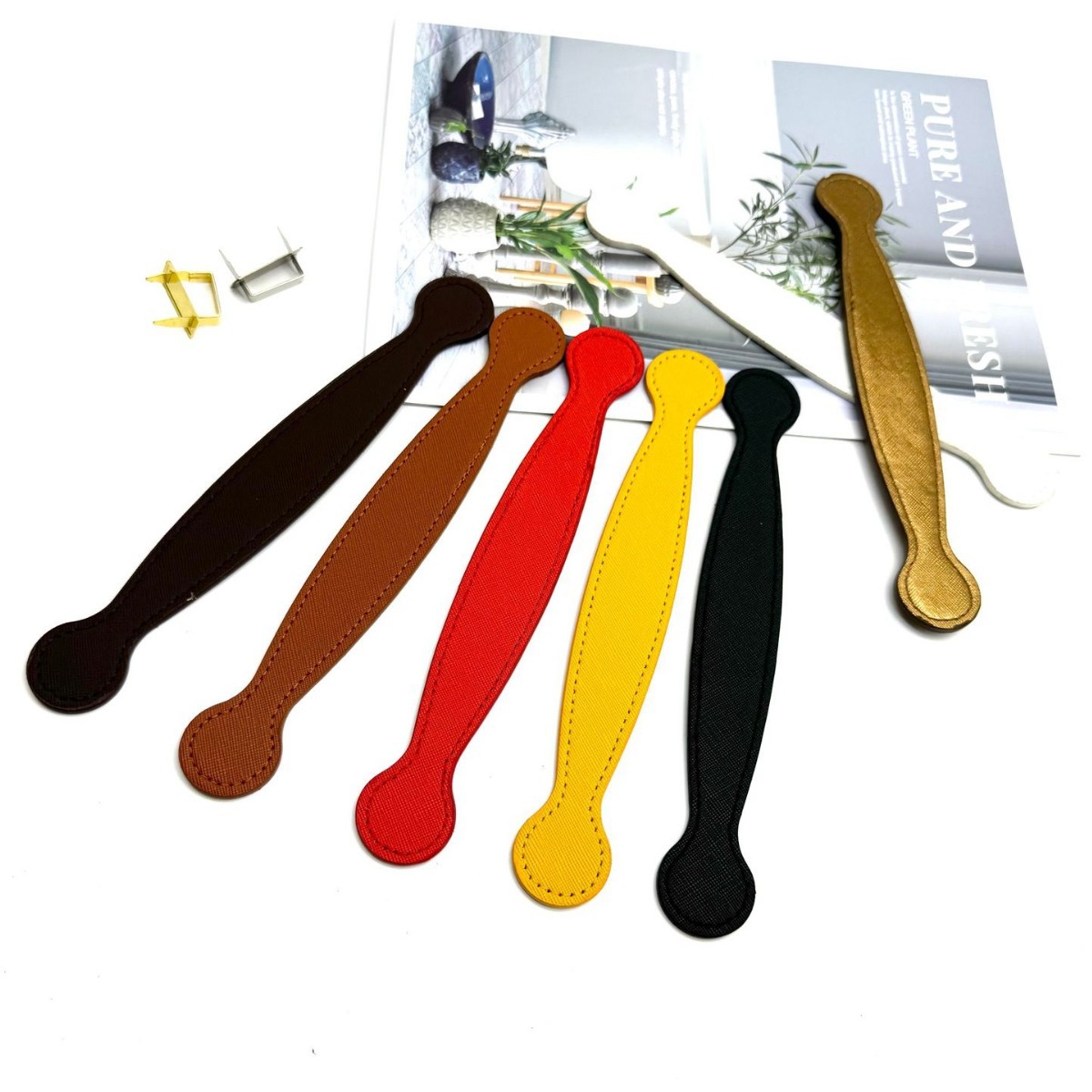 Handler with in stock wholesale packaging box handle leather handle handle handle ring gift box handle pu leather handle gift box handle