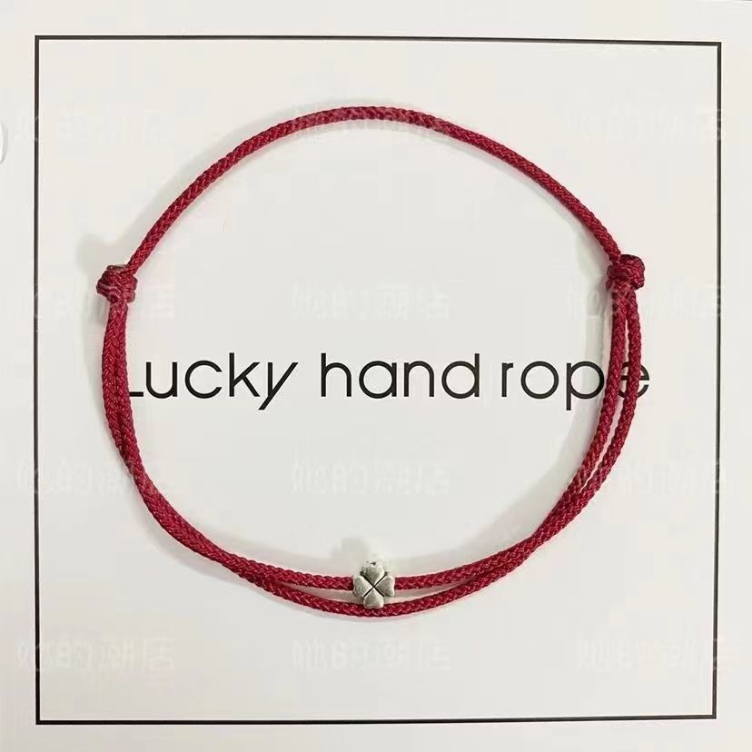 Lucky Hand Rope ~ Pure Hand-woven Simple Hand Rope Women's 2024 This Life Year Small Bracelet for Girlfriends Gift