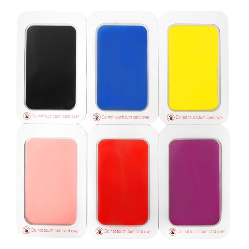 Baby's non-dirty hand inkpad footprint anti-counterfeiting baby graffiti commemorative hand and foot printing table color photosensitive printing table Inkpad