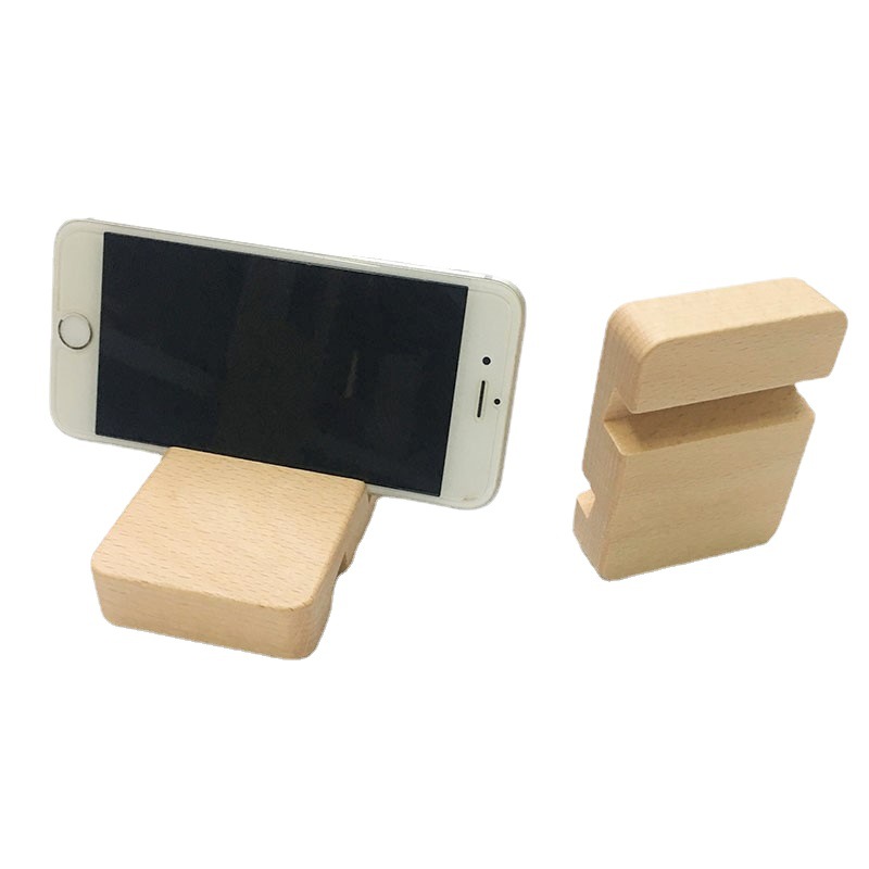 Creative Solid Wood Beech Mobile Phone Base, Office Desk Lazy Mobile Phone Holder, Good Things Portable Mobile Phone Holder