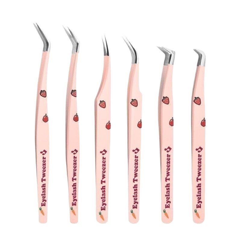 Stainless Steel Eyelash Curler Tweezers High-Precision Eyelash Artist Professional Grafting Gold Feather Clip Tweezers Beauty Tools Eyelash Curler