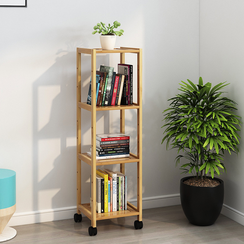 Simple Bookshelf Floor Storage Rack Student Living Room Study Bookcase Multi-layer Table Storage Rack Household Children's Assembly