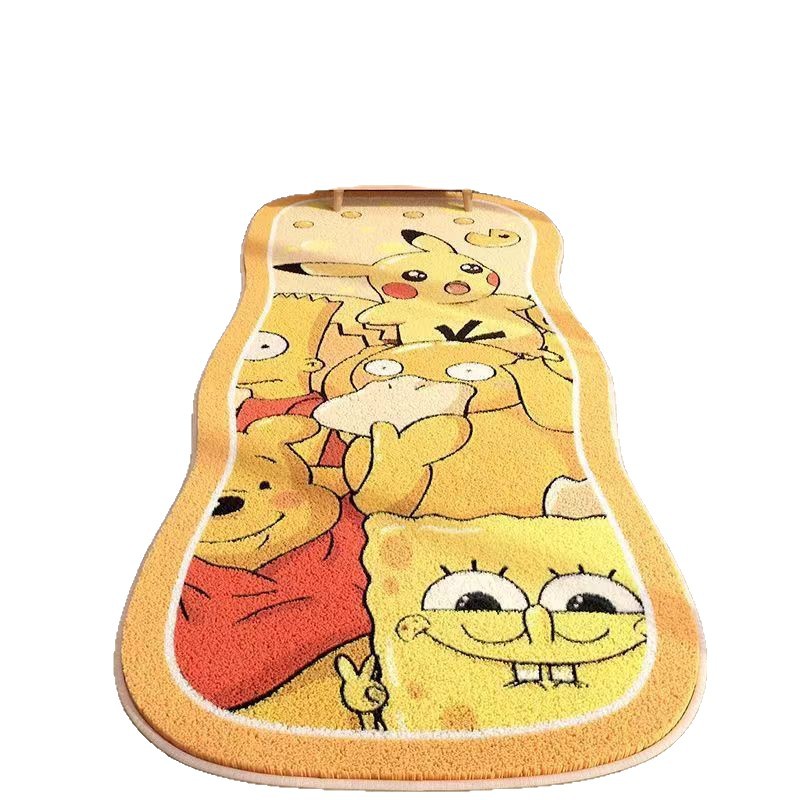 Cartoon New Imitation Cashmere Bedroom Bedside Home Strip Carpet Living Room Room Carpet Girl Thickened Anti-Fall