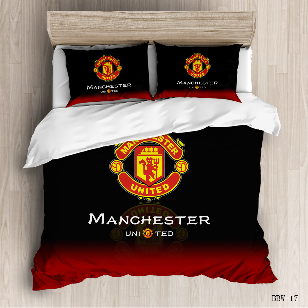 Three-piece digital printing 3D quilt cover foreign trade bedding home textile cross-border renderings can be ordered microfiber quilt