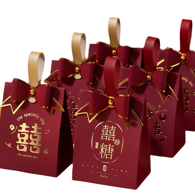 A Pack of Wedding Candy, Finished Gift Boxes Containing Sugar, Good Wedding and Engagement Souvenirs, Chinese Style Classy Candy Boxes, Toffee