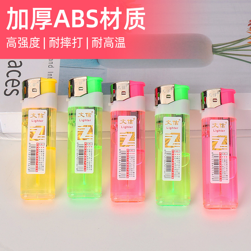 Wenxin Large Thickened Flame-Resistant Type 308 Disposable Lighter Plastic Lighter Direct from Manufacturer Can Be Shipped by Express Delivery