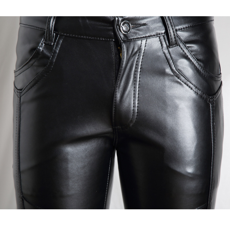 Autumn and winter men's leather pants Korean slim fit leggings men's leather pants casual men's pants Taobao foreign trade Wholesale