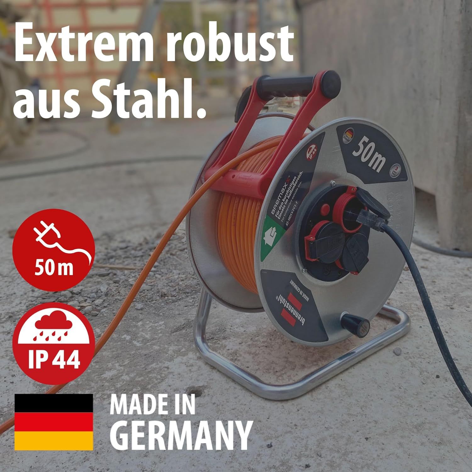 Brennenstuhl Garant S V2 Ip44 Cable Drum 50m Outdoor (Made