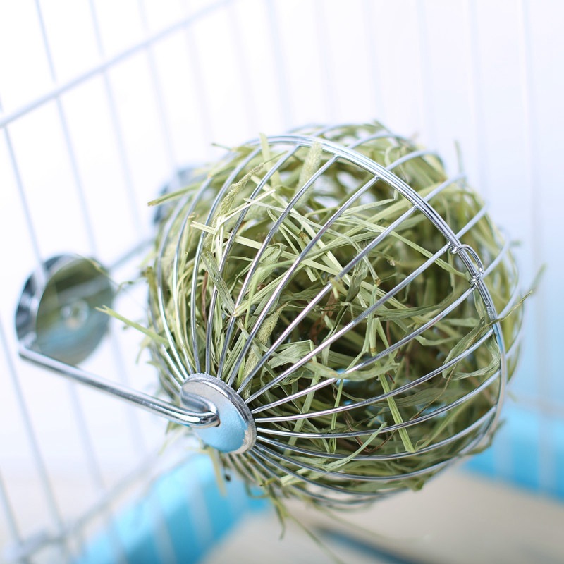 Manufacturers selling rabbit Dutch pig Chinchilla grass ball ball stainless steel grass rack ball Chinchilla grass ball toy wave ball