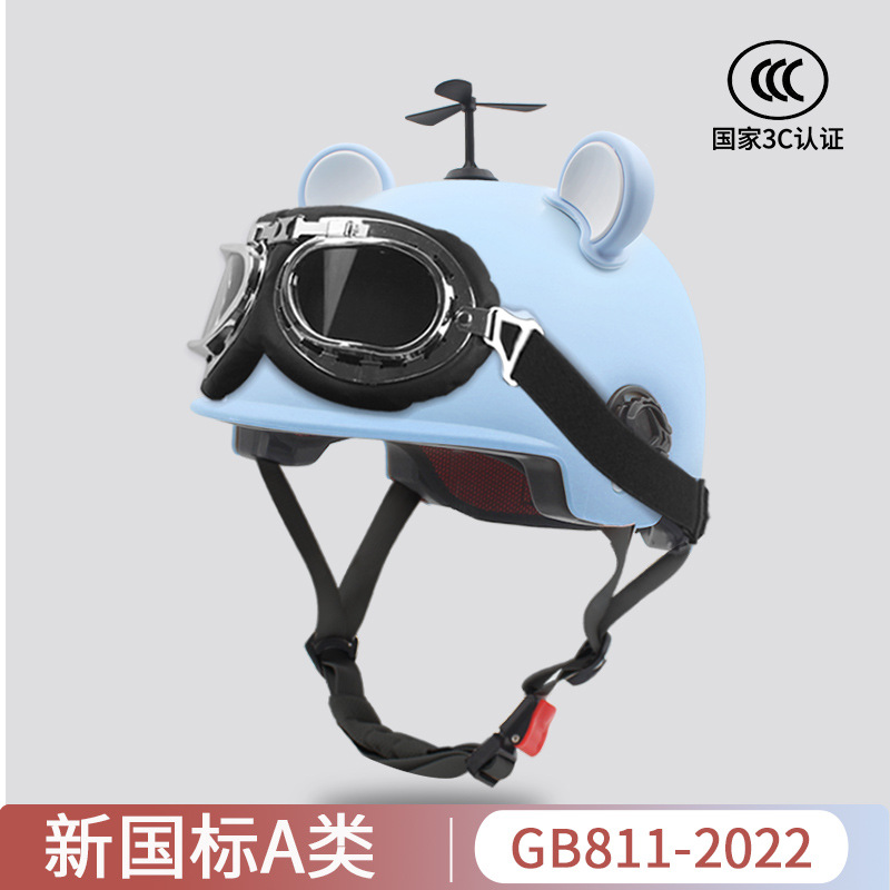 Summer Helmet for Men's Electric Vehicle 3C Certified Female Cute Sun Protection Half Helmet Battery Motorcycle Lightweight Breathable Safety Helmet