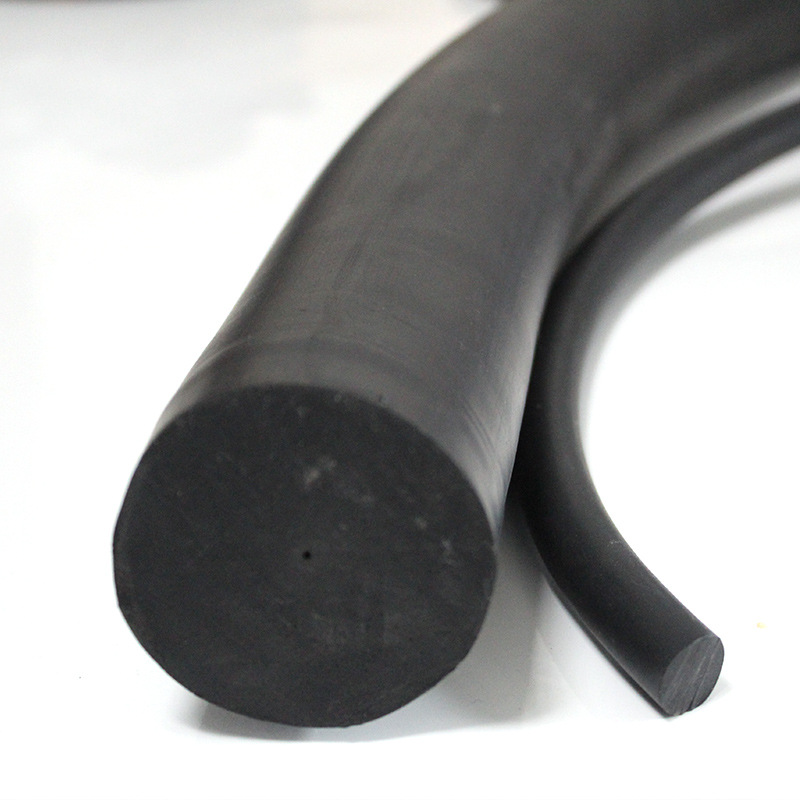 Black solid round strip rubber strip round strip neoprene rod solid rubber rod caulking rubber rod