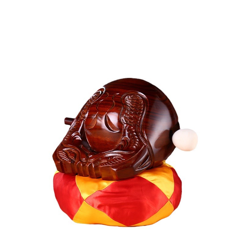 Wooden fish artifact solid wood set temple home percussion instrument rosewood large chanting sutras wooden fish wood carving ornaments