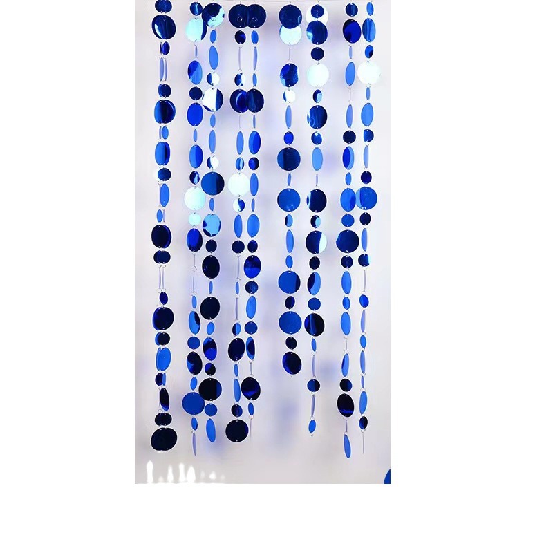 Round Sequins Bead Curtain Hanging Ornaments Wedding Background Stage Ceiling Shop Window Stall Decoration Arrangement Meichen Pendant