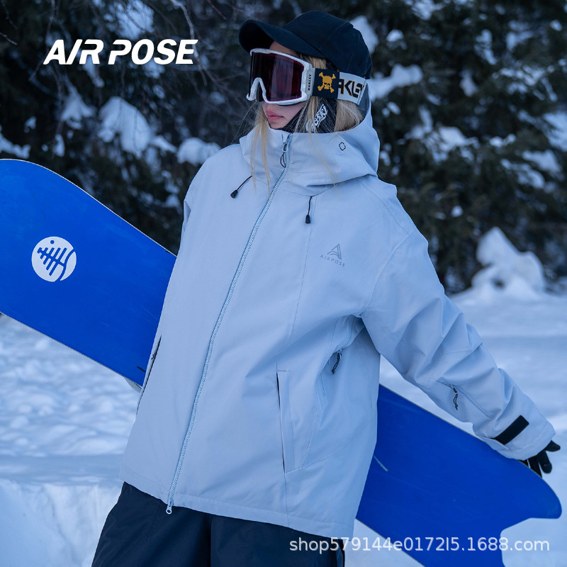airpose Ski Suit Women's Men's Winter 3L Snowboard Outdoor Thickened Windproof Loose American Style New Ski Suit