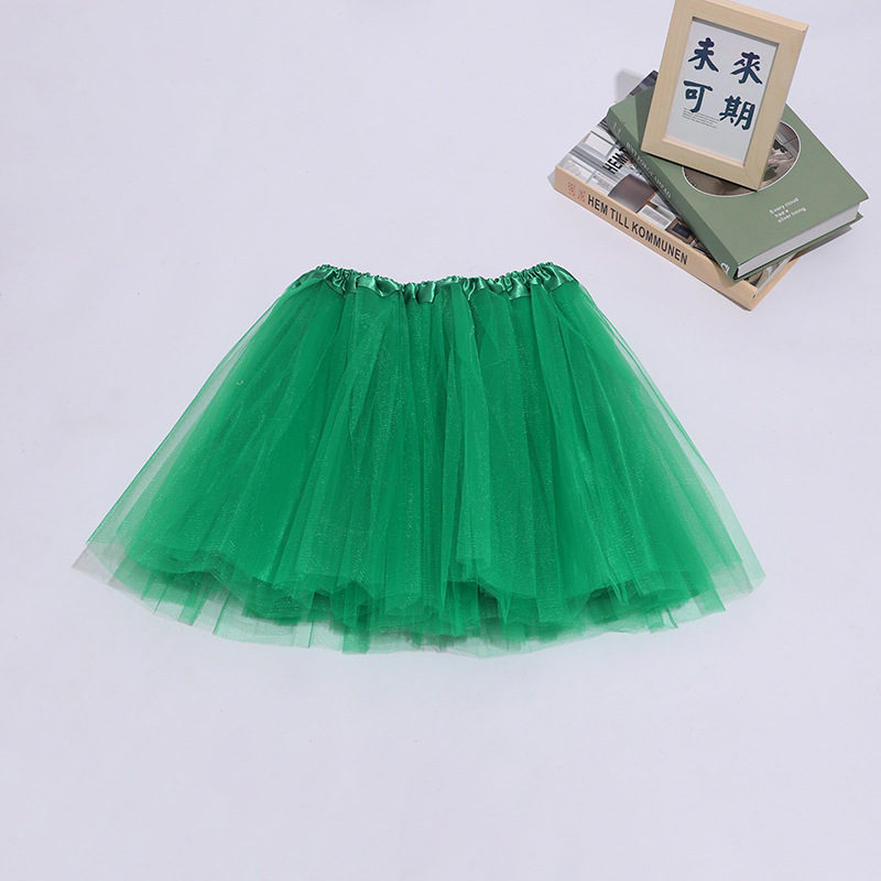 Manufacturer's Best-Selling Kidsren's Dance Performance Tutu Skirt Three-Layer Mesh Plus One Layer of Satin Lining Tutu Skirt Dance Group