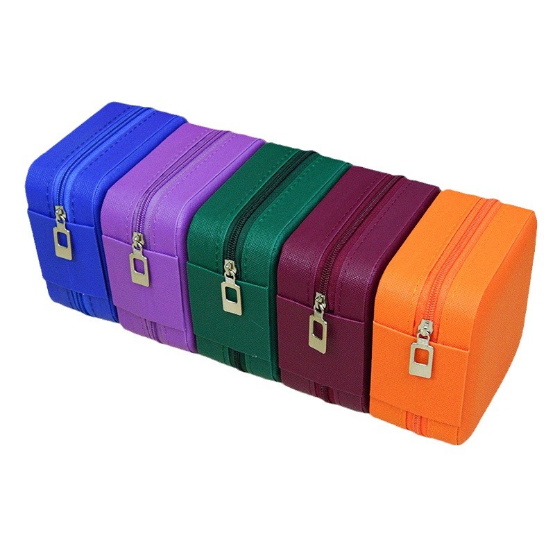 Empty Household Sewing Box for Sewing Tools, Suitable for Students' Dormitories, Portable Small Pu Leather Storage Box