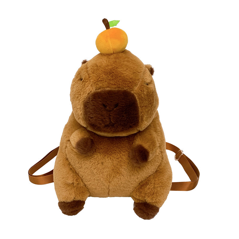 Kapibala Plush Bag Backpack Children's Capybara Cute Animal Gift Doll Backpack Cartoon Doll