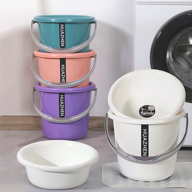 Ведро для воды, комплект для стирки, большое пластиковое ведро для хранения воды, портативное утолщенное ведро для студентов в общежитии