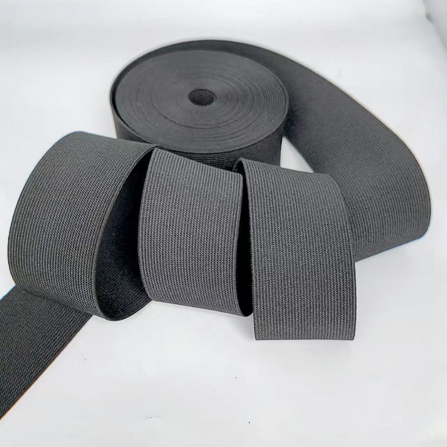 Factory in stock flat elastic band elastic no shuttle belt brand clothing shoe material elastic band accessories