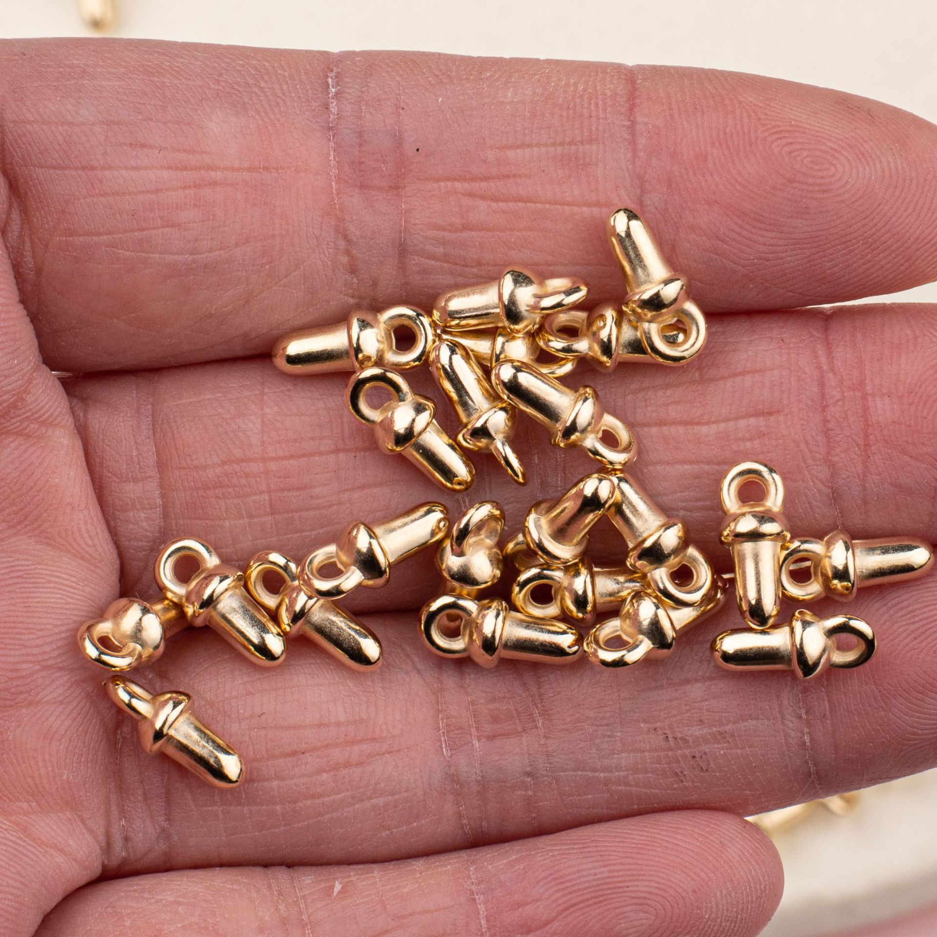 DIY полудырчатые бусины, ручные бижутерные аксессуары, соединитель, роговой гвоздь, толстый гвоздь, Ccb пластиковый гвоздь, гвоздь для овечьих глаз