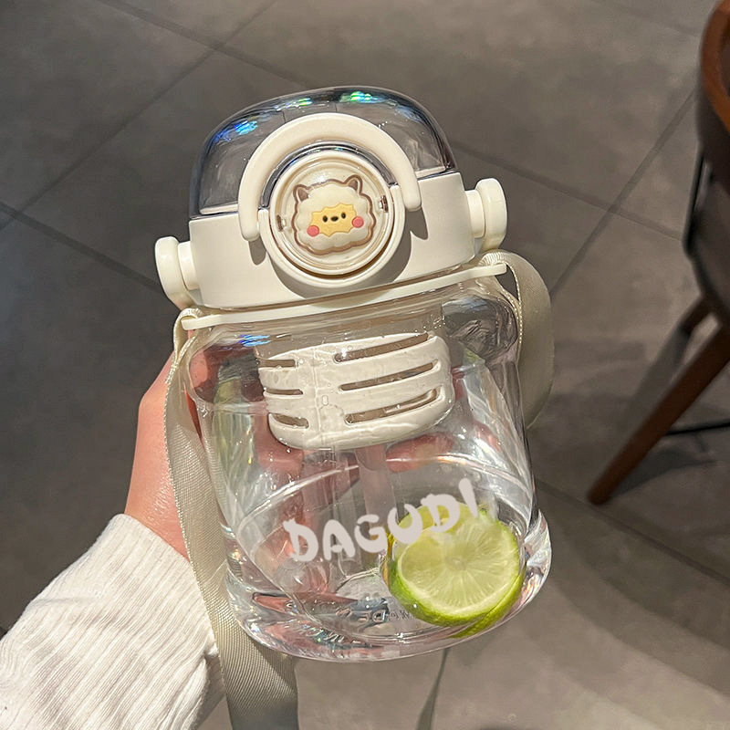 Internet Celebrity Water Cup Women's Large Capacity Plastic Cup Straw Ton Bucket Ton Kettle Portable Tea Water Separation Tea Big Belly Cup