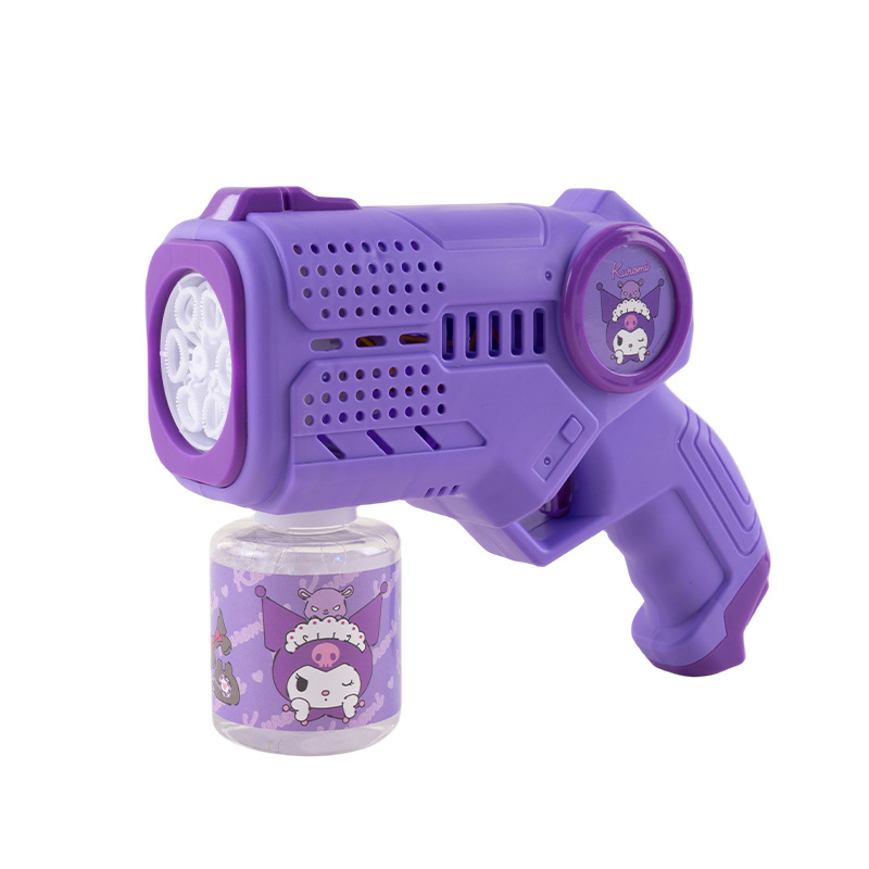 Genuine Sanrio Kulomi Bubble Gun Electric Projection Bubble Machine Children's Toys Wholesale Boys and Girls Toys