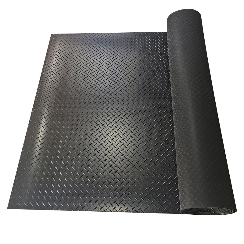 Black willow pattern wear-resistant rubber sheet herringbone pattern non-slip rubber pad willow pattern rubber sheet for overpass aisle