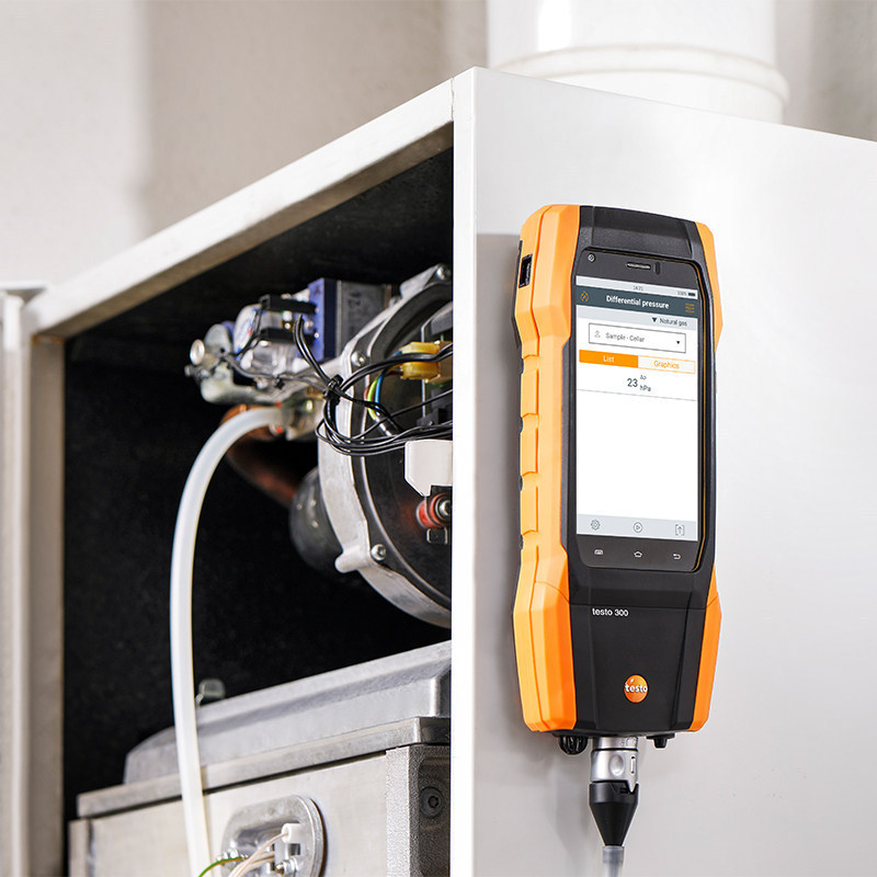 Testo Testo300 Flue Gas Analyzer Portable Boiler Combustion Efficiency Detector Handheld Nitrogen Oxide