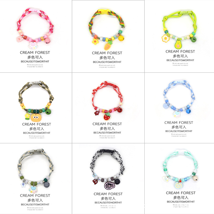 Ошейник для кошек и собак с колокольчиком, милый, регулируемый, простой дизайн