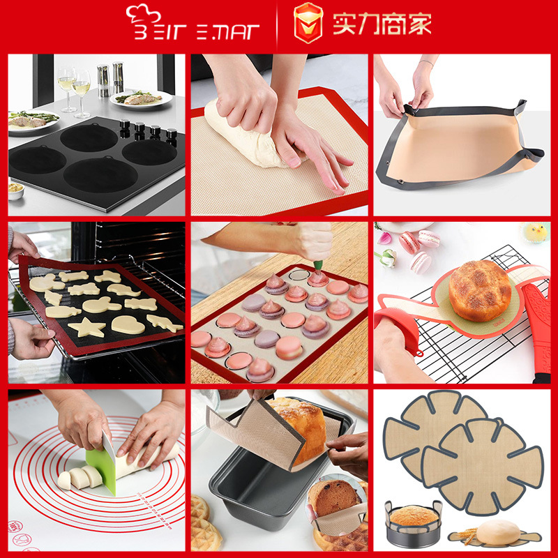 Popular Fda+Lfgb Dual-Certified Silicone Baking Mat, High Temperature Resistant 260 ℃ Cross-Border Hot-Selling Baking Mat