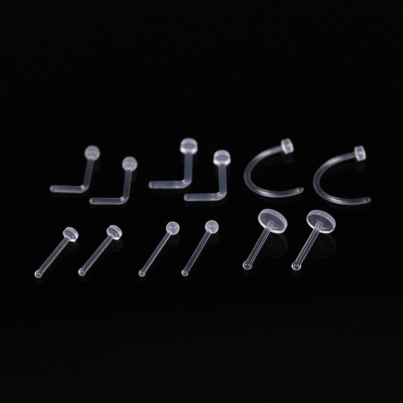 Invisible Soft Rod, Straight Rod, Curved Rod, Body Piercing, Lip Nail, Nose Nail, Tongue Nail, Ear Bone Nail, Must-Have Piercing for Students at Work