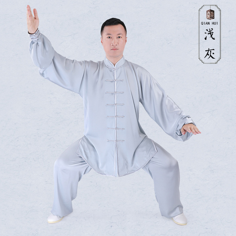 Wholesale Tai Chi Clothing Adult Elastic Silk Tai Chi Clothing Men's and Women's South Korean Silk Martial Arts Performance Clothing Practice Clothing