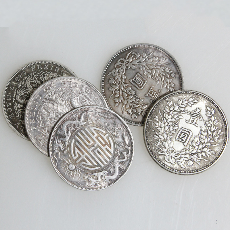 Factory spot wholesale antique silver Yuan Datou silver antique coins Shuanglong Guangxu silver antique silver coins