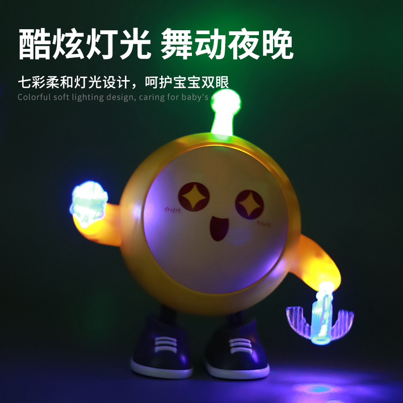 Internet Red Dancing Egg Baby Electric Light Music Doll Baby Head Up Practice Crawling Robot Children's Toy