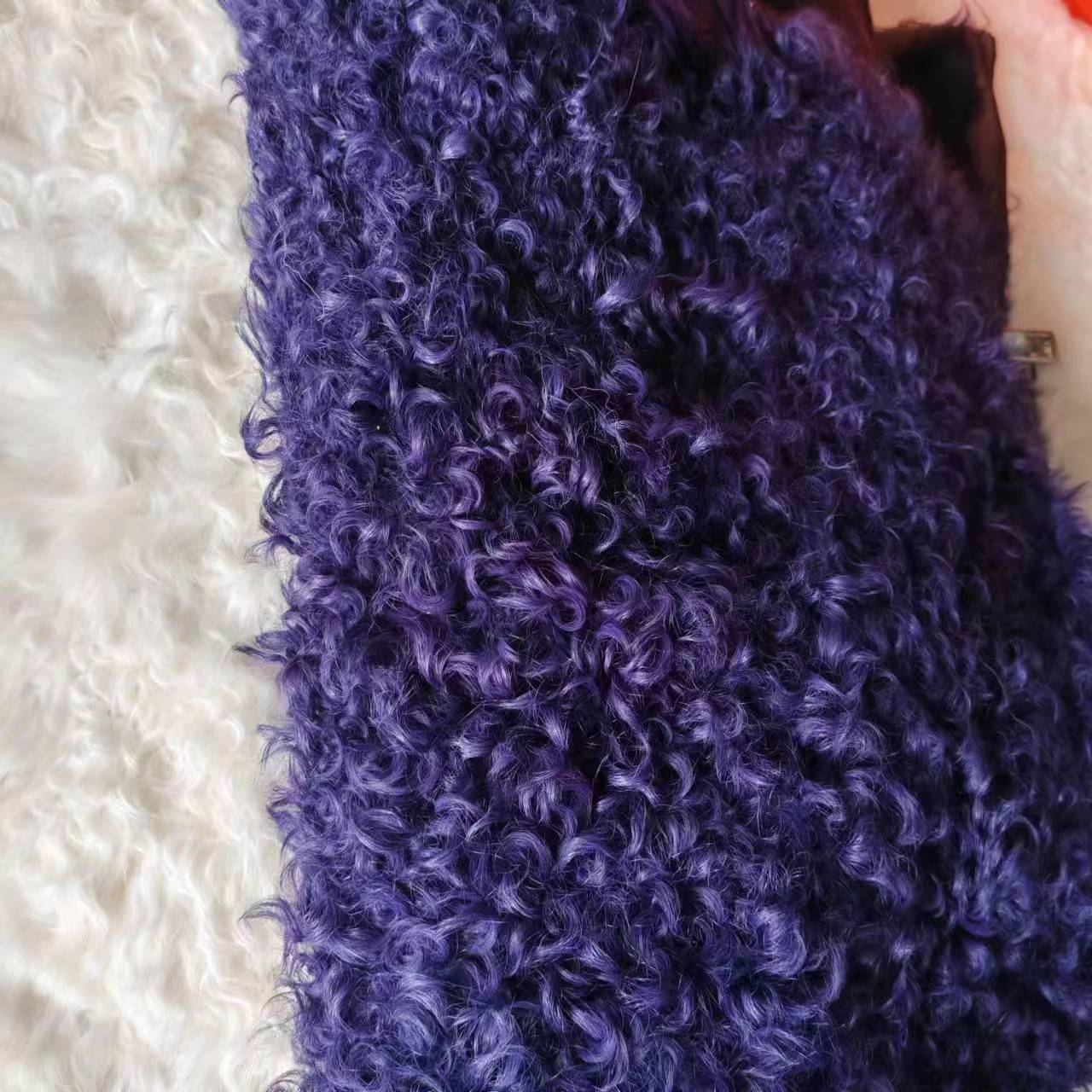 Round Flower Mouth Lamb Mattress Sheep Roll Fur Lamb Wool Fur Integrated Liner Wool Warm Lake Sheep Collar Fur